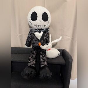 Jack Skellington & Zero Plush Stuffy Set - Disney The Nightmare Before Christmas